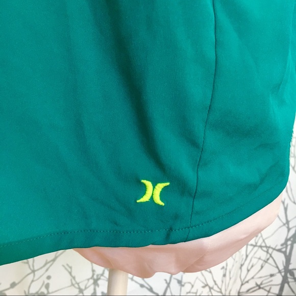 Hurley yellow green black Colorblock collared collar button up tank top shirt - Picture 7 of 8